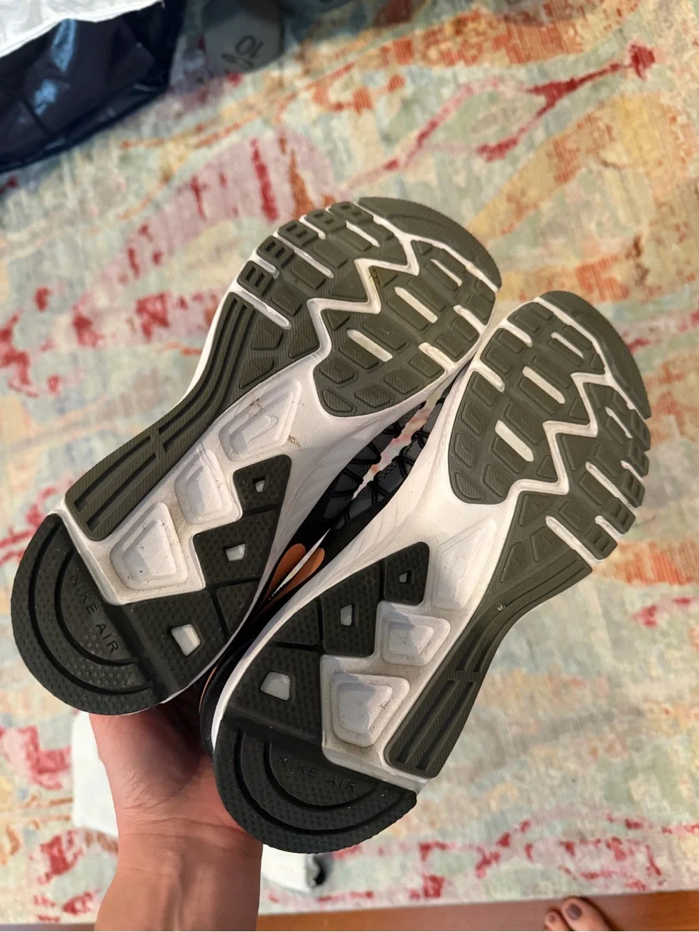 Nike Black & Gray Running Shoes with Pink Swoosh